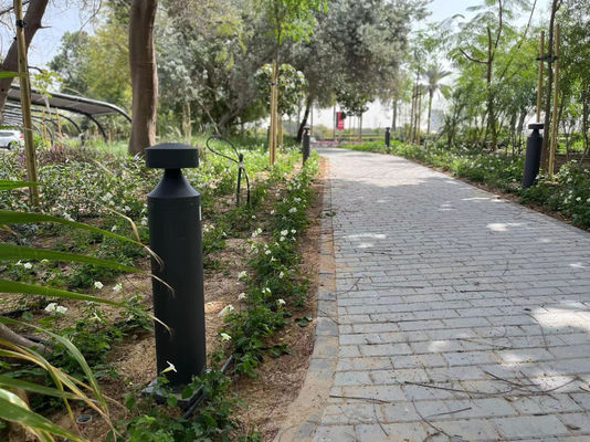 อลูมิเนียม Die Casting ภายนอก Bollard ไฟสําหรับสวนสวน