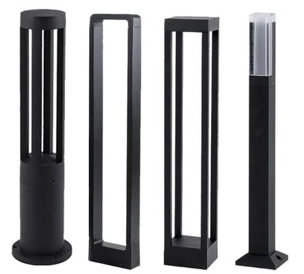 อลูมิเนียม Bollard ไฟฟ้า LED สภาพภูมิประเทศ IP65 กันน้ํา สําหรับสวนกลางแจ้ง