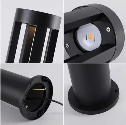 อลูมิเนียม Bollard ไฟฟ้า LED สภาพภูมิประเทศ IP65 กันน้ํา สําหรับสวนกลางแจ้ง